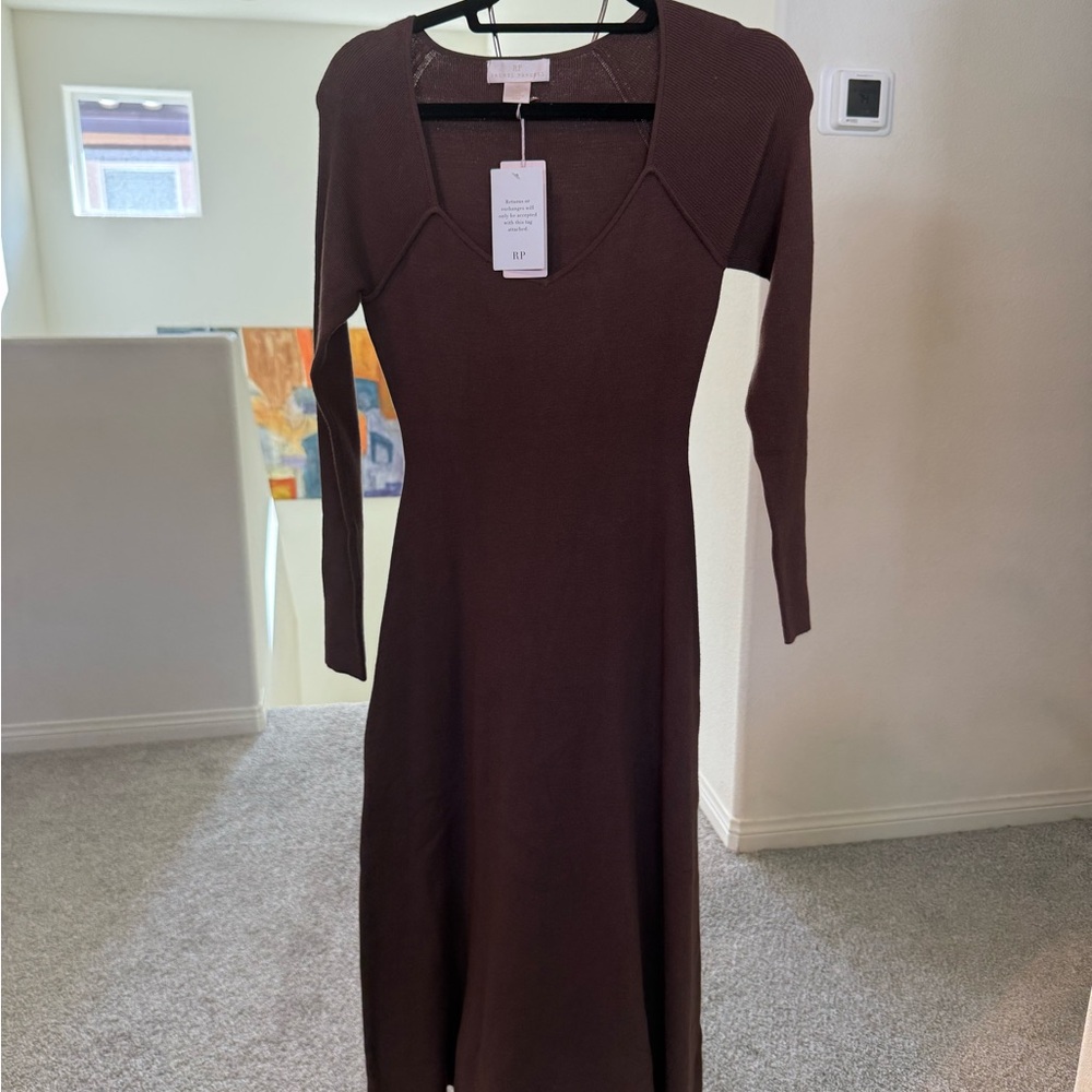 Rachel Parcell Chocolate Long Sleeve Dress ( Never Worn!)